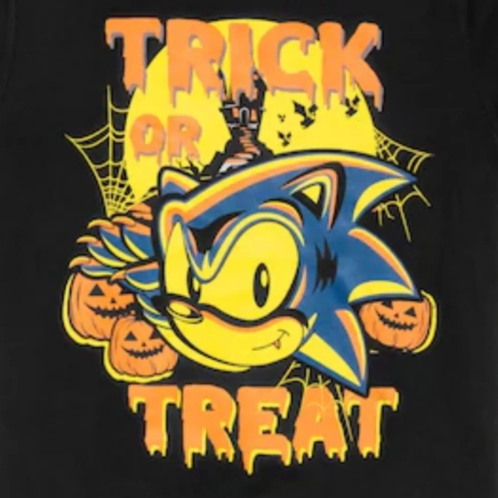 Kids Sonic The Hedgehog "Trick Or Treat" T-Shirt - Size XL 14/16 - NWT - Picture 2 of 2